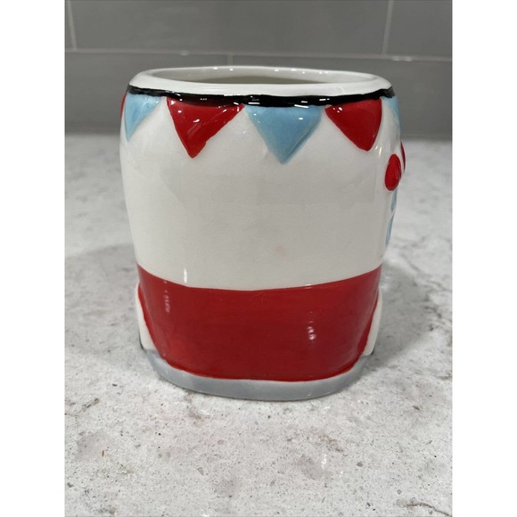 RV Camper Trailer Retro Mug Boston Warehouse Red White Blue Holiday Ceramic - Picture 5 of 8